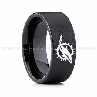 Dolphins Ring, Dolphins Wedding Ring, Dolphins Wedding Band, Football Wedding Band, Football Jewelry