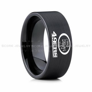 49ers Ring, 49ers Wedding Ring, 49ers Wedding Band, Football Wedding Band, Football Jewelry