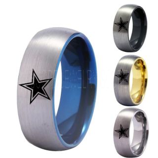 Texas Ring, Texas Football Ring, Dallas Ring, Football Ring, Silver Tungsten Ring, Silver Tungsten Wedding Ring, Silver Wedding Ring, Dallas Football Ring, Dallas Football Wedding Ring