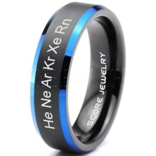 Noble Gases Ring, Inert Gases Ring, Aerogens Ring, Periodic Table Ring, Elements Ring, Helium Ring, Neon Ring, Argon Ring, Krypton Ring, Xenon Ring, Radon Ring, Science Ring, Science Jewelry, Science Teacher Ring, Teacher Jewelry