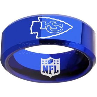 Chiefs Ring, Chiefs Wedding Rings, Chiefs Wedding Band, Football Wedding Band, Football Jewelry