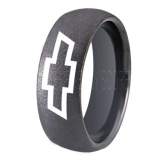 Chevrolet Ring, Chevy Ring, Bowtie Ring, Black Tungsten Sandblast Finish Chevy Bowtie Ring, Chevy Wedding Ring, Chevy Wedding Band, Chevrolet Wedding Ring, Chevrolet Wedding Band