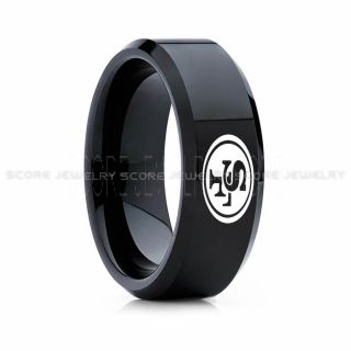 49ers Ring, 49ers Wedding Ring, 49ers Wedding Band, Football Wedding Band, Football Jewelry