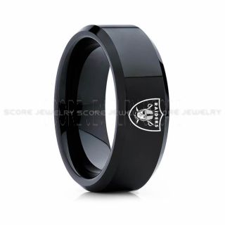 Raiders Ring, Raiders Wedding Ring, Raiders Wedding Band, Football Wedding Band, Football Jewelry