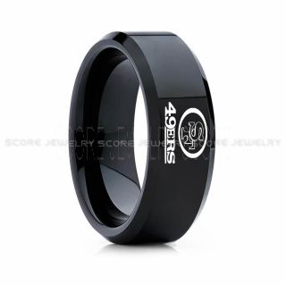 49ers Ring, 49ers Wedding Ring, 49ers Wedding Band, Football Wedding Band, Football Jewelry