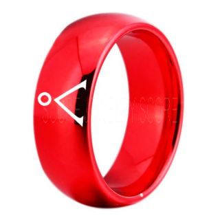 Stargate Ring, Stargate Earth Ring, Earth Ring, Stargate Jewelry, Stargate Wedding Band, Stargate Wedding Ring, Red Tungsten Ring, Red Wedding Ring