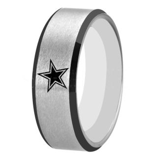 Texas Ring, Texas Football Ring, Dallas Ring, Football Ring, Silver Tungsten Ring, Silver Tungsten Wedding Ring, Silver Wedding Ring, Dallas Football Ring, Dallas Football Wedding Ring