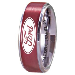 Ford Ring, Red Ford Ring, Red Ford Trucks Ring, Red Pickup Truck Ring, Red Ford Wedding Ring, Red Ford Wedding Band, Red Ford Wedding Ring, Ford Wedding Band, Burgundy Ring, Burgundy Wedding Band