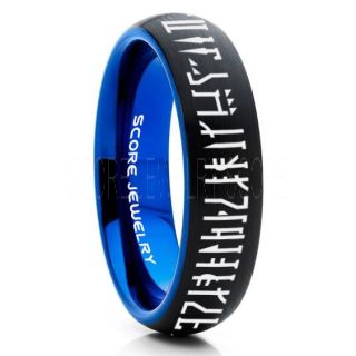 Mandalorian Ring, Star Wars Ring, Customize Your Own Text in Mandalorian, Star Wars Wedding Band, Black Mandalorian Wedding Ring, Black Tungsten Band, Mandalorian Wedding Band, Star Wars Wedding Ring, Star Wars Mandalorian Jewelry