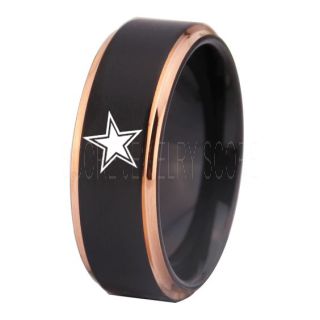 Texas Ring, Texas Football Ring, Dallas Ring, Football Ring, Black Tungsten Ring, Black Tungsten Wedding Ring, Black Wedding Ring, Dallas Football Ring, Dallas Football Wedding Ring