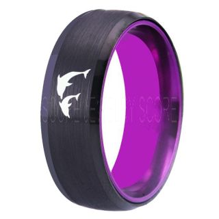 Dolphins Ring, Dolphin Heart Ring, Dolphin Wedding Ring, Dolphin Wedding Band, Marine Life Ring, Bottlenose Dolphins Ring, Black Tungsten Ring, Black Wedding Band, Ocean Life Wedding Band