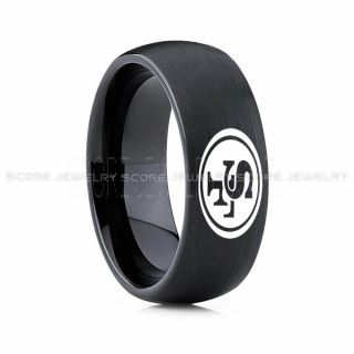 49ers Ring, 49ers Wedding Ring, 49ers Wedding Band, Football Wedding Band, Football Jewelry