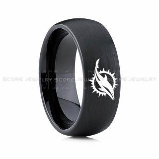 Dolphins Ring, Dolphins Wedding Ring, Dolphins Wedding Band, Football Wedding Band, Football Jewelry
