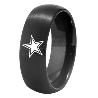 Texas Ring, Texas Football Ring, Dallas Ring, Football Ring, Black Tungsten Ring, Black Tungsten Wedding Ring, Black Wedding Ring, Dallas Football Ring, Dallas Football Wedding Ring