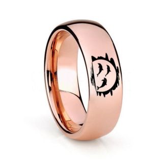 Dolphins Ring, Dolphin Heart Ring, Dolphin Wedding Ring, Dolphin Wedding Band, Marine Life Ring, Bottlenose Dolphins Ring, Rose Gold Tungsten Ring, Rose Gold Tungsten Wedding Band, Ocean Life Wedding Band