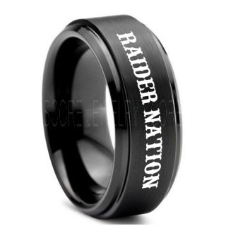 Raider Nation Ring, Oakland Football Ring, Oakland Ring, Football Ring, Black Tungsten Ring, Black Tungsten Wedding Ring, Black Wedding Ring, Oakland Football Ring, Oakland Football Wedding Ring