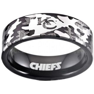 Chiefs Ring, Chiefs Wedding Rings, Chiefs Wedding Band, Football Wedding Band, Football Jewelry