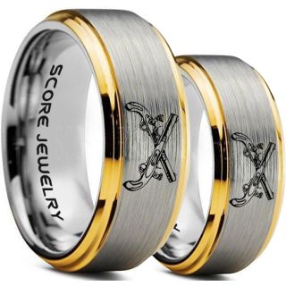 Revolver Rings, 2 Piece Couple Set Vintage Revolver Rings, Military Rings, Handgun Rings, Gun Rings, Antique Revolver Rings, Antique Revolver Jewelry, Silver Tungsten Rings