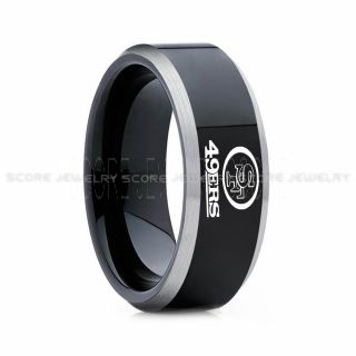 49ers Ring, 49ers Wedding Ring, 49ers Wedding Band, Football Wedding Band, Football Jewelry