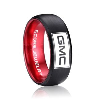 GMC Ring, GM Ring, Truck Ring, Trucker Ring, Pickup Truck Ring, GM Ring, Black Tungsten Ring, Black Tungsten Wedding Band, Black Wedding Band