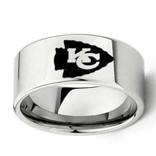 Chiefs Ring, Chiefs Wedding Rings, Chiefs Wedding Band, Football Wedding Band, Football Jewelry