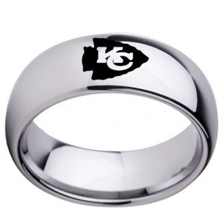 Chiefs Ring, Chiefs Wedding Rings, Chiefs Wedding Band, Football Wedding Band, Football Jewelry