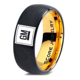 GM Ring, GM Truck Ring, Truck Ring, Trucker Ring, Pickup Truck Ring, GM Jewelry, Black Tungsten Ring, Black Tungsten Wedding Band, Black Wedding Band