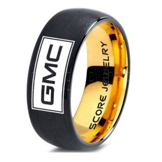GMC Ring, GM Ring, Truck Ring, Trucker Ring, Pickup Truck Ring, GM Ring, Black Tungsten Ring, Black Tungsten Wedding Band, Black Wedding Band