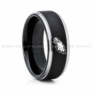 Eagles Ring, Eagles Wedding Ring, Eagles Wedding Band, Football Wedding Band, Football Jewelry