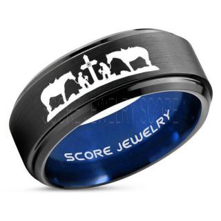 Cowboy Ring, Cowboys Ring, Praying Cowboys Ring, Cowboy and Cowgirl Ring, Cowboys Wedding Ring, Western Ring, Western Cowboys Ring