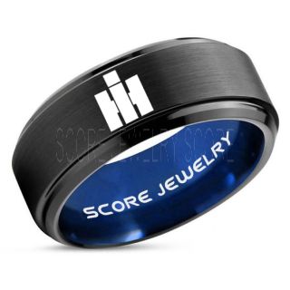 International Harvester Ring, Farmer Ring, Agriculture Ring, Construction Machinery Ring, International Harvester Jewelry, International Harvester Machinery Ring, Farmer Tungsten Wedding Ring