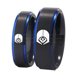 Star Trek Rings, Ferengi Rings, Ferengi Jewelry, 2 Piece Couple Set Star Trek Rings, Treky Rings, Star Trek Jewelry, Star Trek Wedding Bands, Star Trek Wedding Rings, Black Tungsten Bands