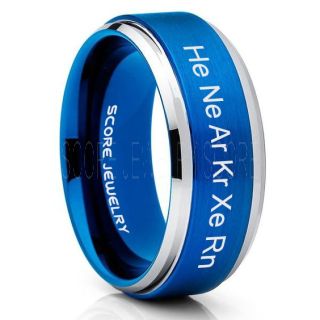 Noble Gases Ring, Inert Gases Ring, Aerogens Ring, Periodic Table Ring, Elements Ring, Helium Ring, Neon Ring, Argon Ring, Krypton Ring, Xenon Ring, Radon Ring, Science Ring, Science Jewelry, Science Teacher Ring, Teacher Jewelry