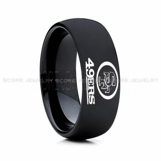 49ers Ring, 49ers Wedding Ring, 49ers Wedding Band, Football Wedding Band, Football Jewelry