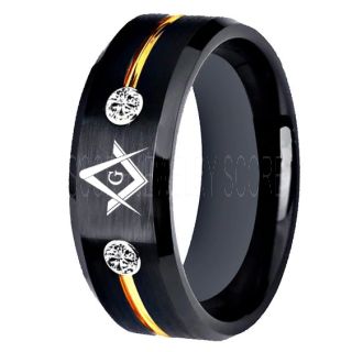 Freemason Ring, Freemason Jewelry, Freemasonry Jewelry, Black Tungsten Band, Black Tungsten Wedding Band, Freemasonry Ring, Square and Compasses Tungsten Ring