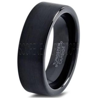 8mm Black Tungsten Ring