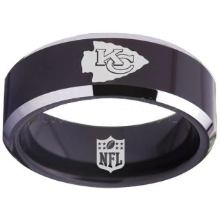 Chiefs Ring, Chiefs Wedding Rings, Chiefs Wedding Band, Football Wedding Band, Football Jewelry