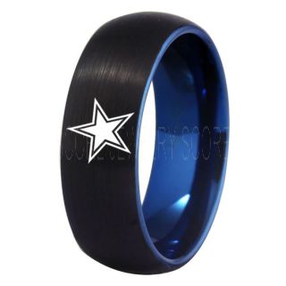 Texas Ring, Texas Football Ring, Dallas Ring, Football Ring, Black Tungsten Ring, Black Tungsten Wedding Ring, Black Wedding Ring, Dallas Football Ring, Dallas Football Wedding Ring