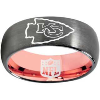 Chiefs Ring, Chiefs Wedding Rings, Chiefs Wedding Band, Football Wedding Band, Football Jewelry