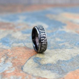 Mandalorian Ring, Star Wars Ring, Customize Your Own Text in Mandalorian, Star Wars Wedding Band, Black Mandalorian Wedding Ring, Black Tungsten Band, Mandalorian Wedding Band, Star Wars Wedding Ring, Star Wars Mandalorian Jewelry