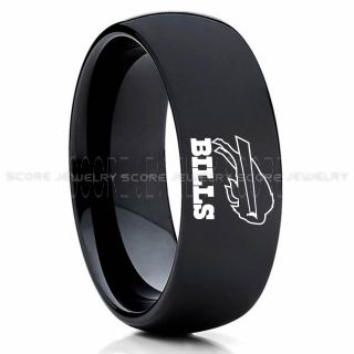 Bills Ring, Bills Wedding Ring, Bills Wedding Band, Football Wedding Band, Football Jewelry