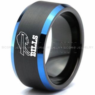 Bills Ring, Bills Wedding Ring, Bills Wedding Band, Football Wedding Band, Football Jewelry