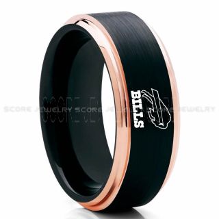 Bills Ring, Bills Wedding Ring, Bills Wedding Band, Football Wedding Band, Football Jewelry