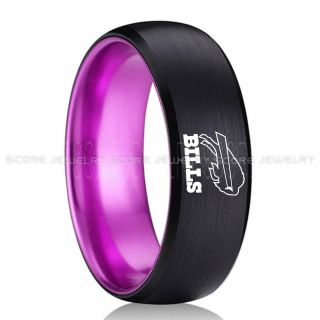 Bills Ring, Bills Wedding Ring, Bills Wedding Band, Football Wedding Band, Football Jewelry