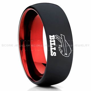Bills Ring, Bills Wedding Ring, Bills Wedding Band, Football Wedding Band, Football Jewelry