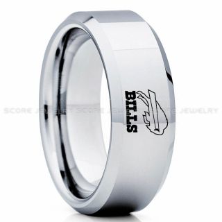 Bills Ring, Bills Wedding Ring, Bills Wedding Band, Football Wedding Band, Football Jewelry
