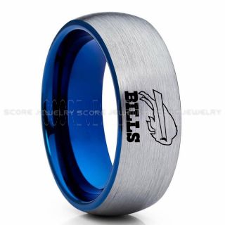 Bills Ring, Bills Wedding Ring, Bills Wedding Band, Football Wedding Band, Football Jewelry