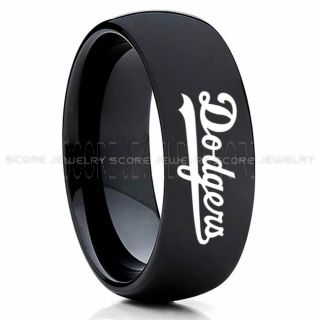 Dodgers Ring, Black Dodgers Ring, Baseball Wedding Ring, Baseball Ring, Black Wedding Ring, Baseball Wedding Band, Baseball Jewelry