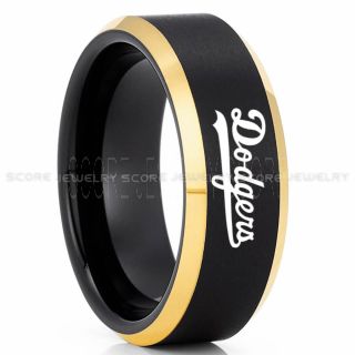 Dodgers Ring, Black Dodgers Ring, Baseball Wedding Ring, Baseball Ring, Black Wedding Ring, Baseball Wedding Band, Baseball Jewelry