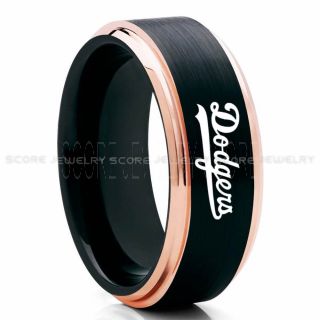 Dodgers Ring, Black Dodgers Ring, Baseball Wedding Ring, Baseball Ring, Black Wedding Ring, Baseball Wedding Band, Baseball Jewelry